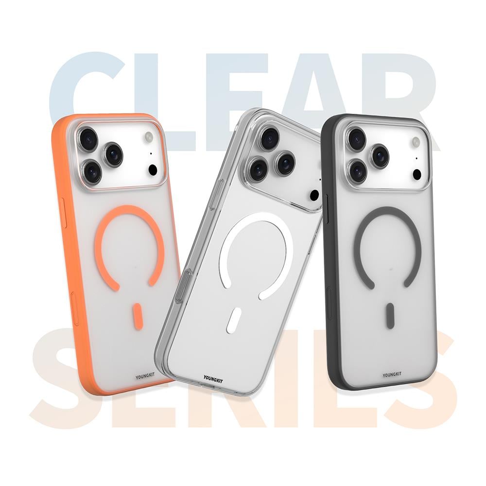 Apple iPhone 17 Pro Kılıf M-safe Şarj Özellikli Youngkit Clear Serisi Kapak
