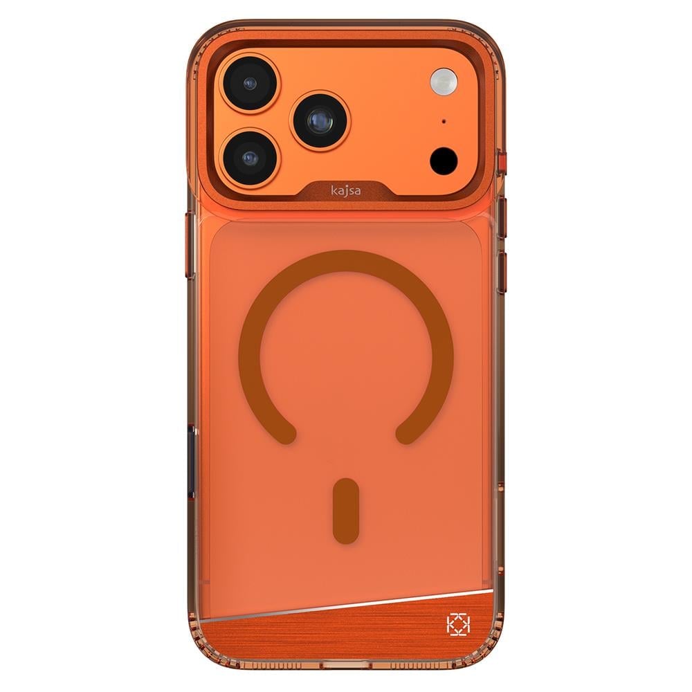 Apple iPhone 17 Pro Kılıf M-safe Şarj Özellikli Airbag Tasarımlı O-Ring Şeffaf Kajsa Trans Alüminyum Shield Serisi Kapak