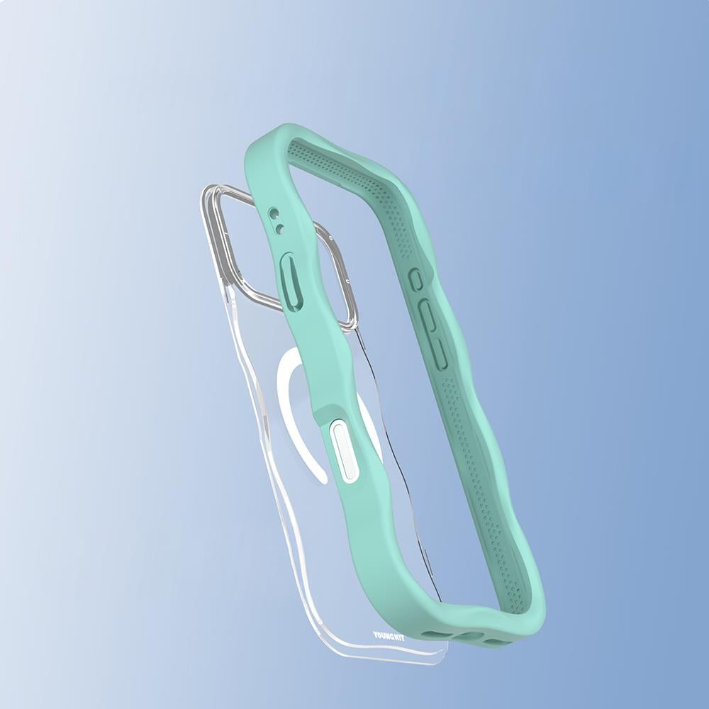 Apple iPhone 17 Pro Kılıf M-safe Şarj Özellikli Youngkit Wave Clear Serisi Kapak