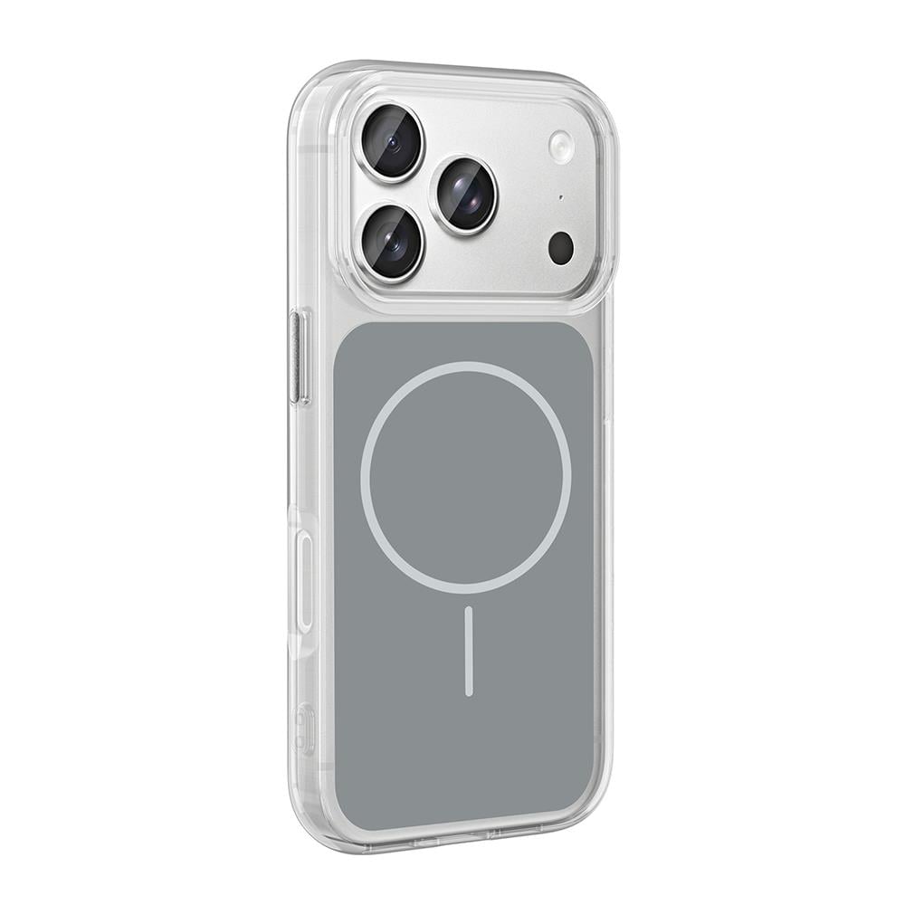 Apple iPhone 17 Pro Kılıf M-Safe Şarj Özellikli Metal Buton Tasarımlı Zore İkonik Sert Silikon Kapak