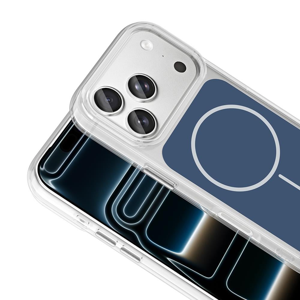 Apple iPhone 17 Pro Kılıf M-Safe Şarj Özellikli Metal Buton Tasarımlı Zore İkonik Sert Silikon Kapak
