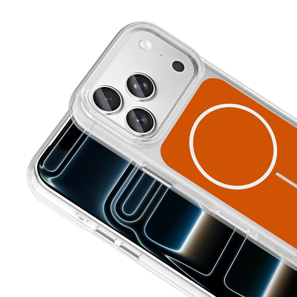 Apple iPhone 17 Pro Kılıf M-Safe Şarj Özellikli Metal Buton Tasarımlı Zore İkonik Sert Silikon Kapak