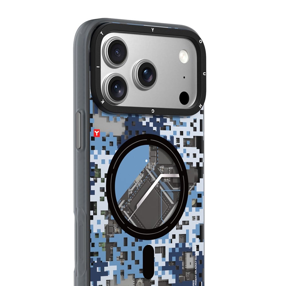 Apple iPhone 17 Pro Kılıf M-Safe Şarj Özellikli Youngkit Camouflage Sykell Serisi Kapak