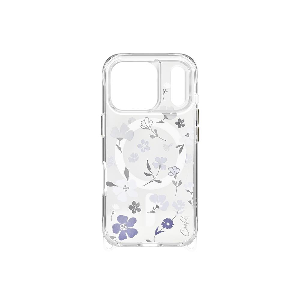 Apple iPhone 17 Pro Kılıf M-safe Şarj Özellikli Şeffaf Arka Yüzey Çiçekli Coehl Amara Kapak