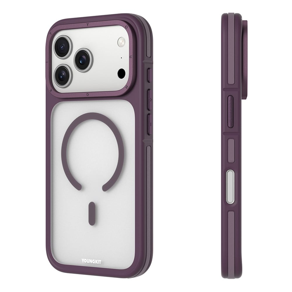 Apple iPhone 17 Pro Kılıf M-safe Şarj Özellikli Youngkit Rock Sand Serisi Kapak