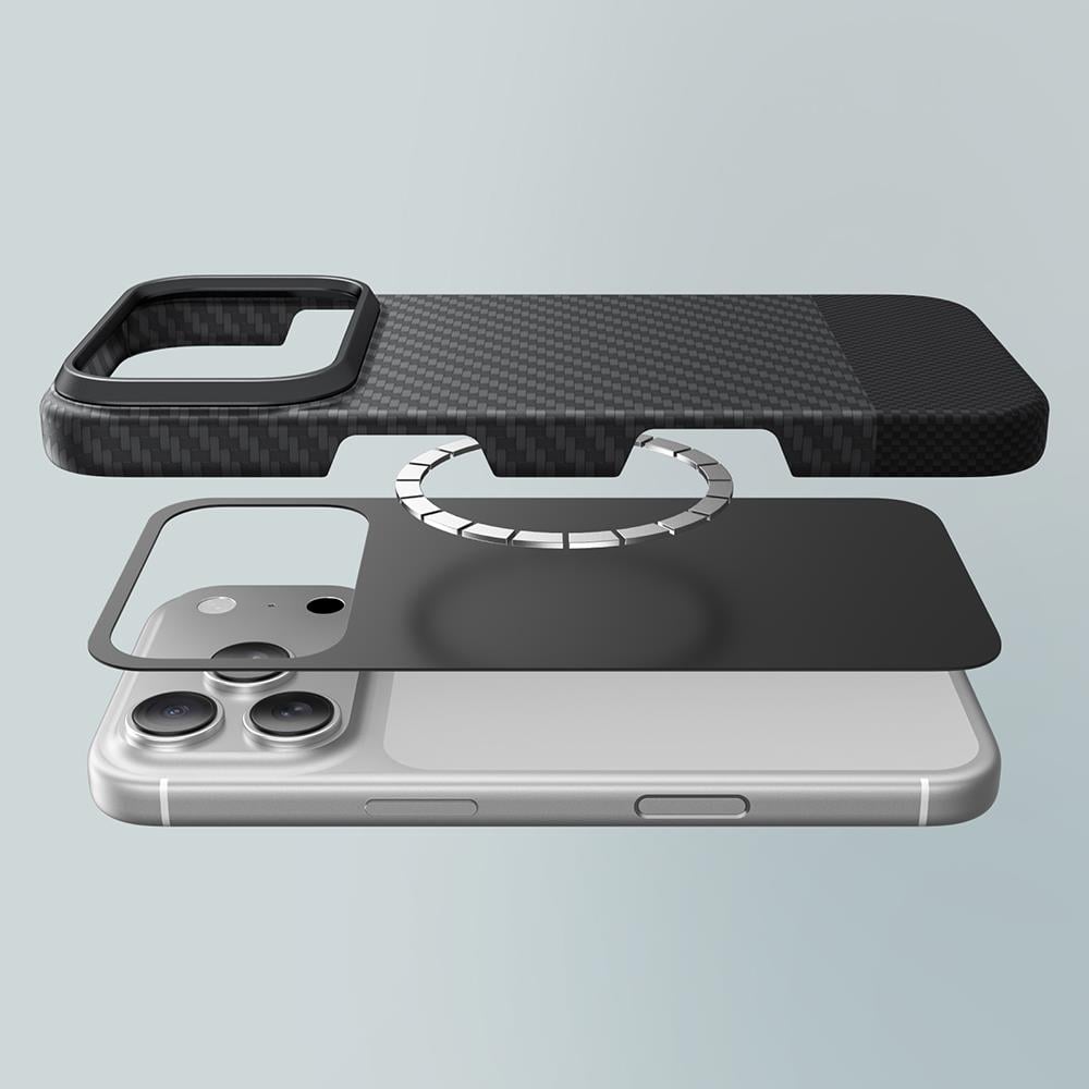 Apple iPhone 17 Pro Kılıf M-safe Şarj Özellikli 1500D Aramid Fiber Amazingthing Titan Max Serisi Kapak