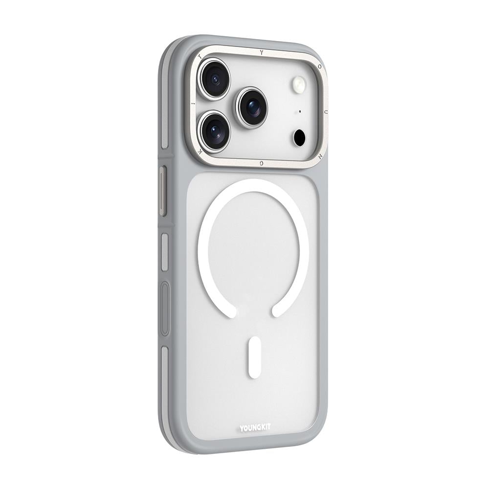 Apple iPhone 17 Pro Kılıf M-safe Şarj Özellikli Youngkit Rock Sand Serisi Kapak