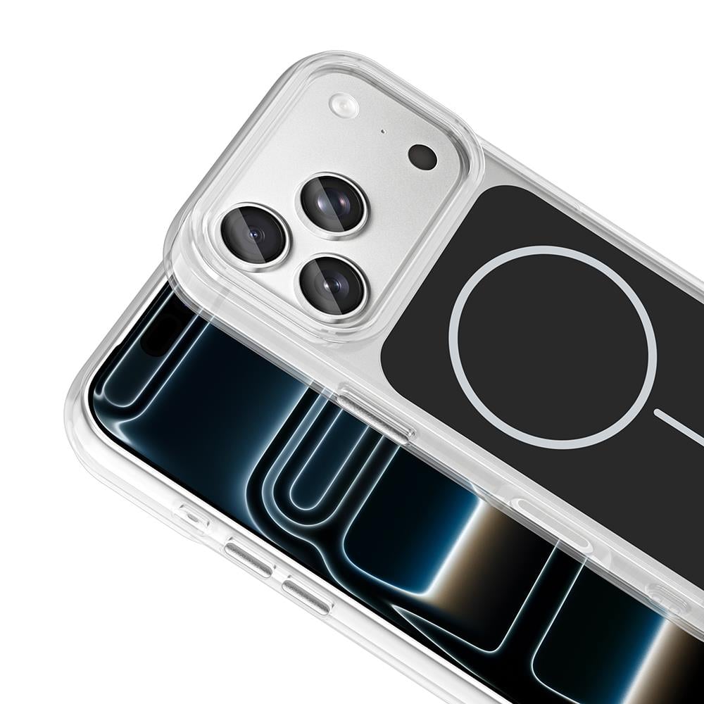 Apple iPhone 17 Pro Kılıf M-Safe Şarj Özellikli Metal Buton Tasarımlı Zore İkonik Sert Silikon Kapak