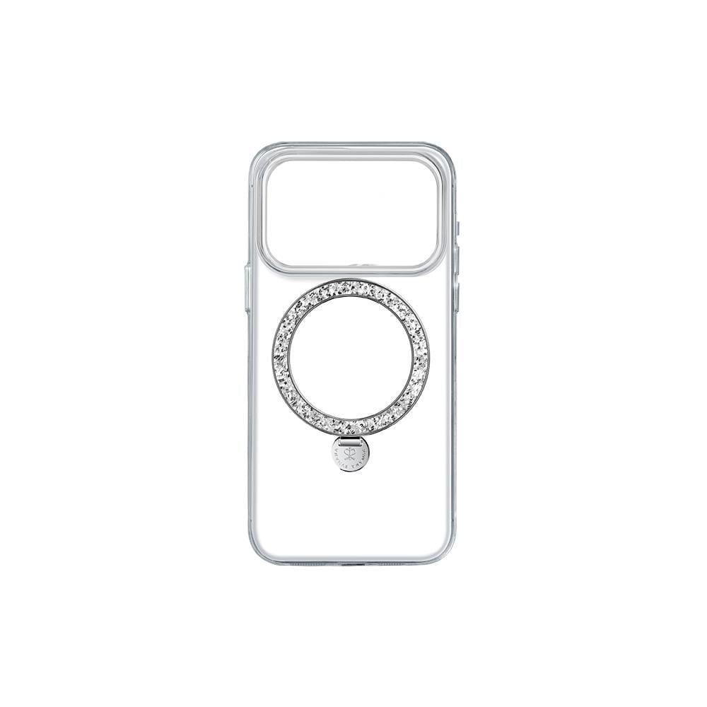 Apple iPhone 17 Pro Kılıf M-safe Şarj Özellikli Simli Standlı Pynana Dancing Circle Trendy Serisi Kapak