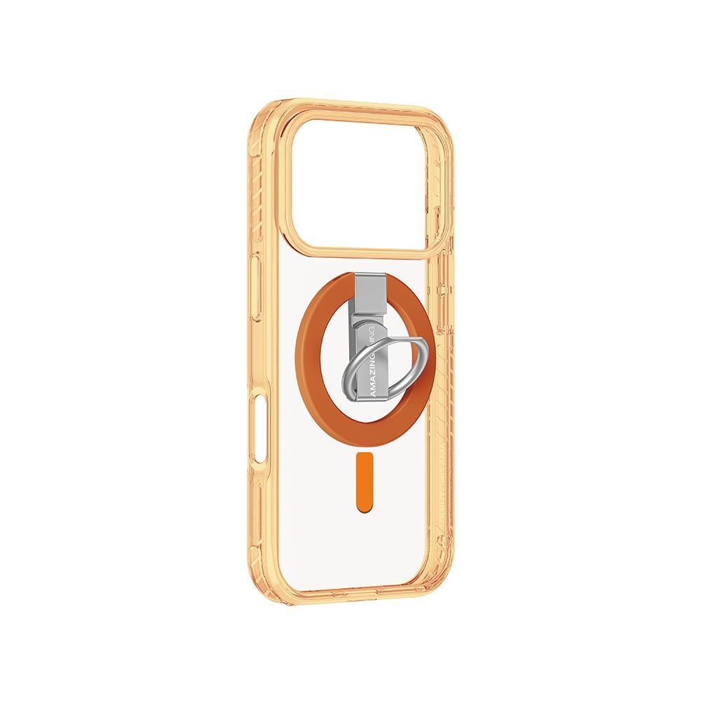Apple iPhone 17 Pro Kılıf M-safe Şarj Özellikli Yüzük Standlı Amazingthing Titan Pro Serisi Kapak