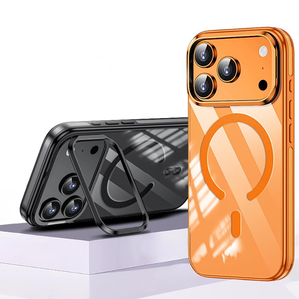 Apple iPhone 17 Pro Kılıf M-safe Şarj Özellikli Wlons Standlı Efsane Kapak