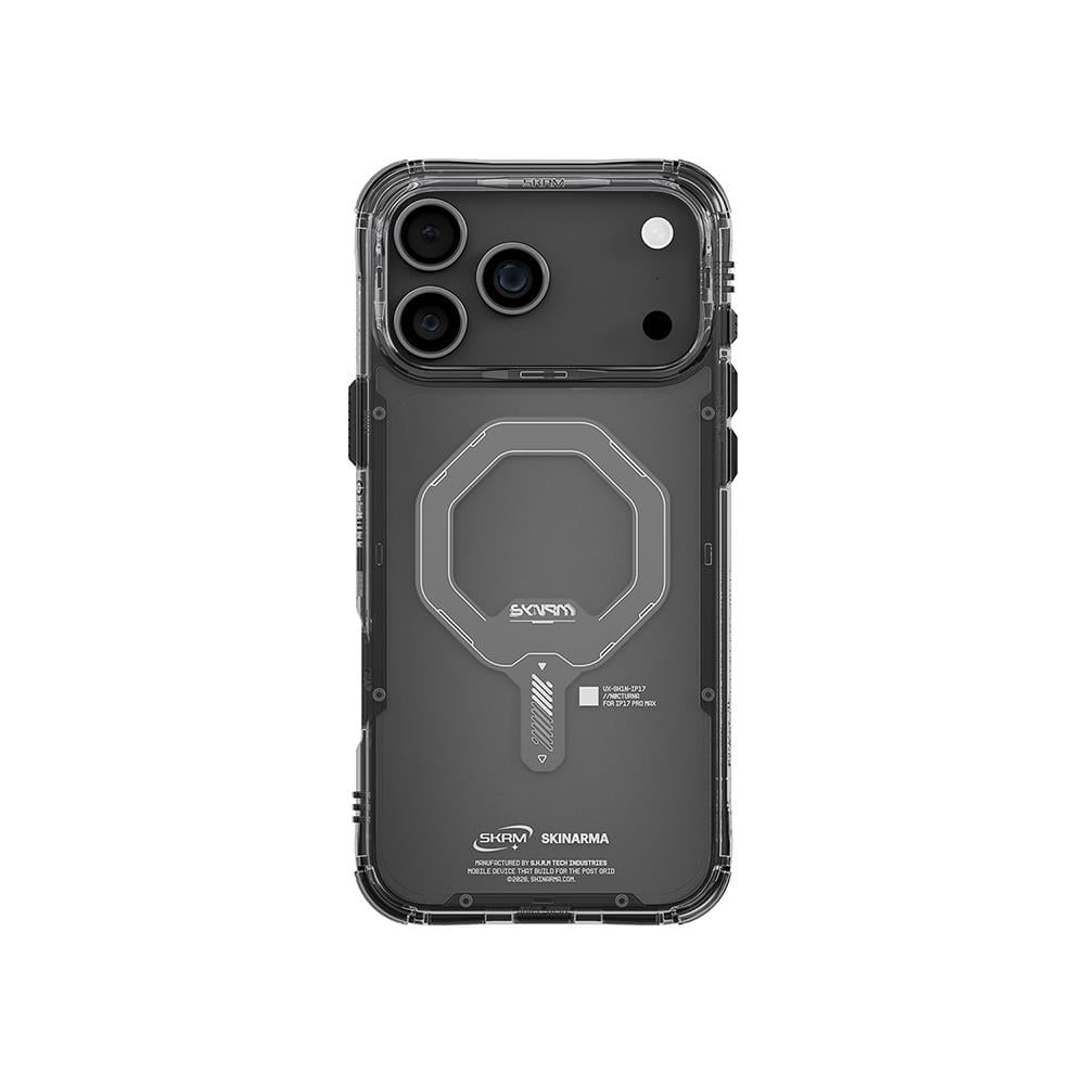 Apple iPhone 17 Pro Kılıf M-safe Şarj Özellikli Şeffaf Airbag Tasarımlı Skinarma Saido Mag-Charge Kapak