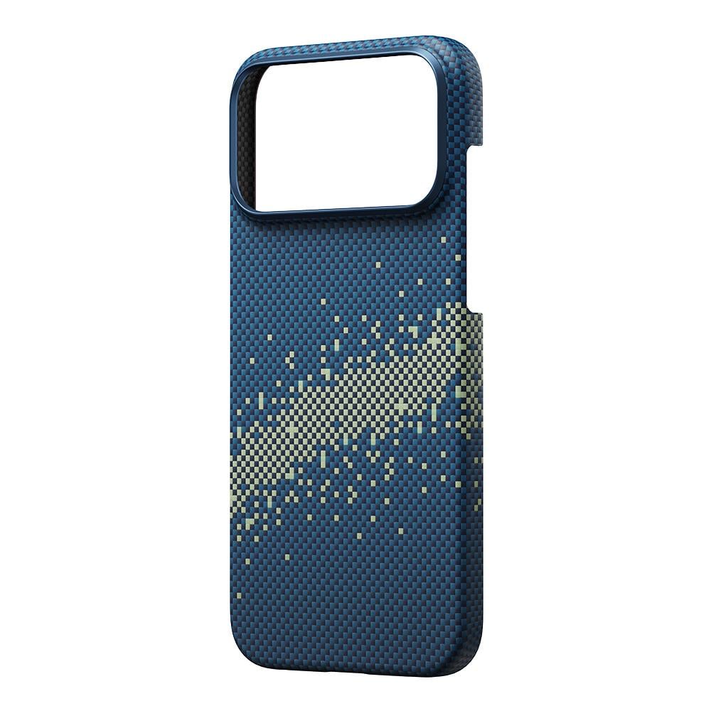 Apple iPhone 17 Pro Kılıf M-safe Şarj Özellikli Lumintex Fosforlu Pitaka Tactile Woven Starpeak Serisi Milky Way Galaxy Kapak