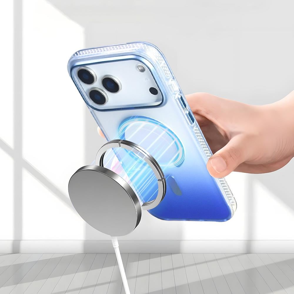 Apple iPhone 17 Pro Kılıf M-safe Şarj Özellikli Transparan Renk Geçişli Zore Toros Kapak