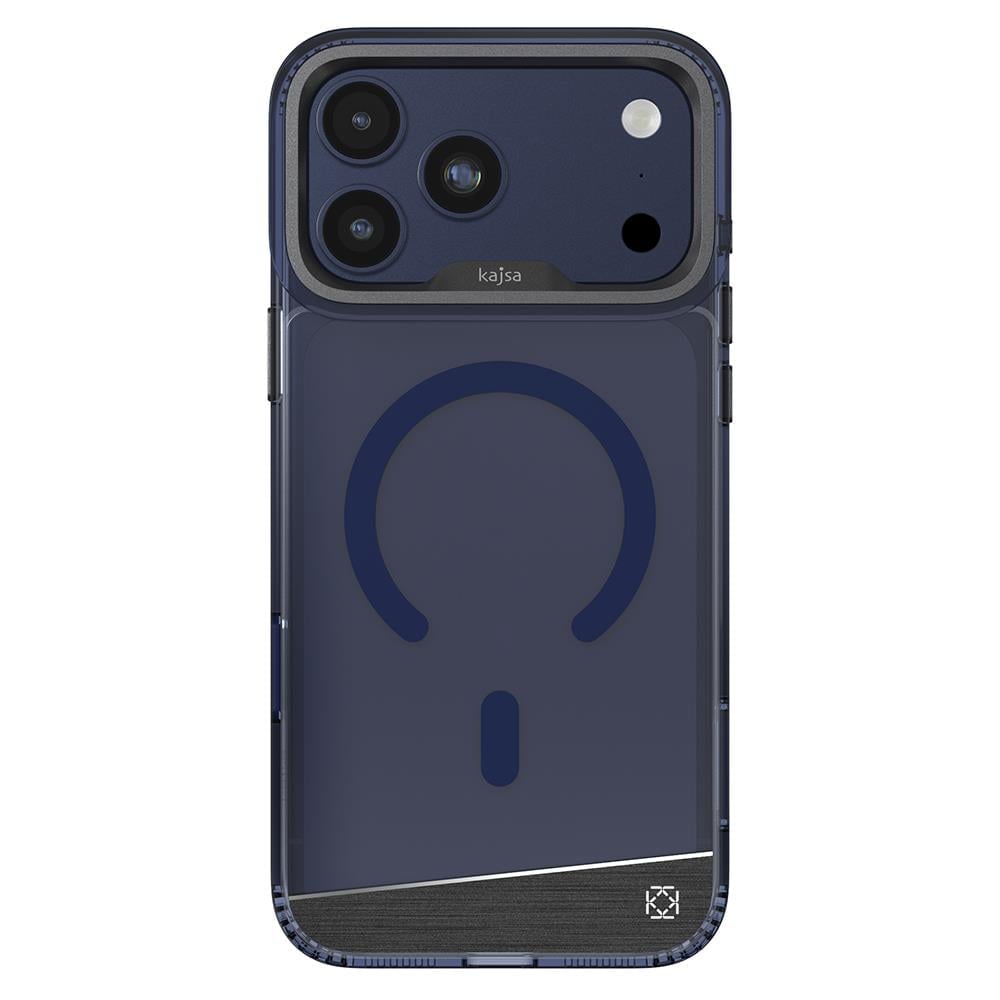 Apple iPhone 17 Pro Kılıf M-safe Şarj Özellikli Airbag Tasarımlı O-Ring Şeffaf Kajsa Trans Alüminyum Shield Serisi Kapak