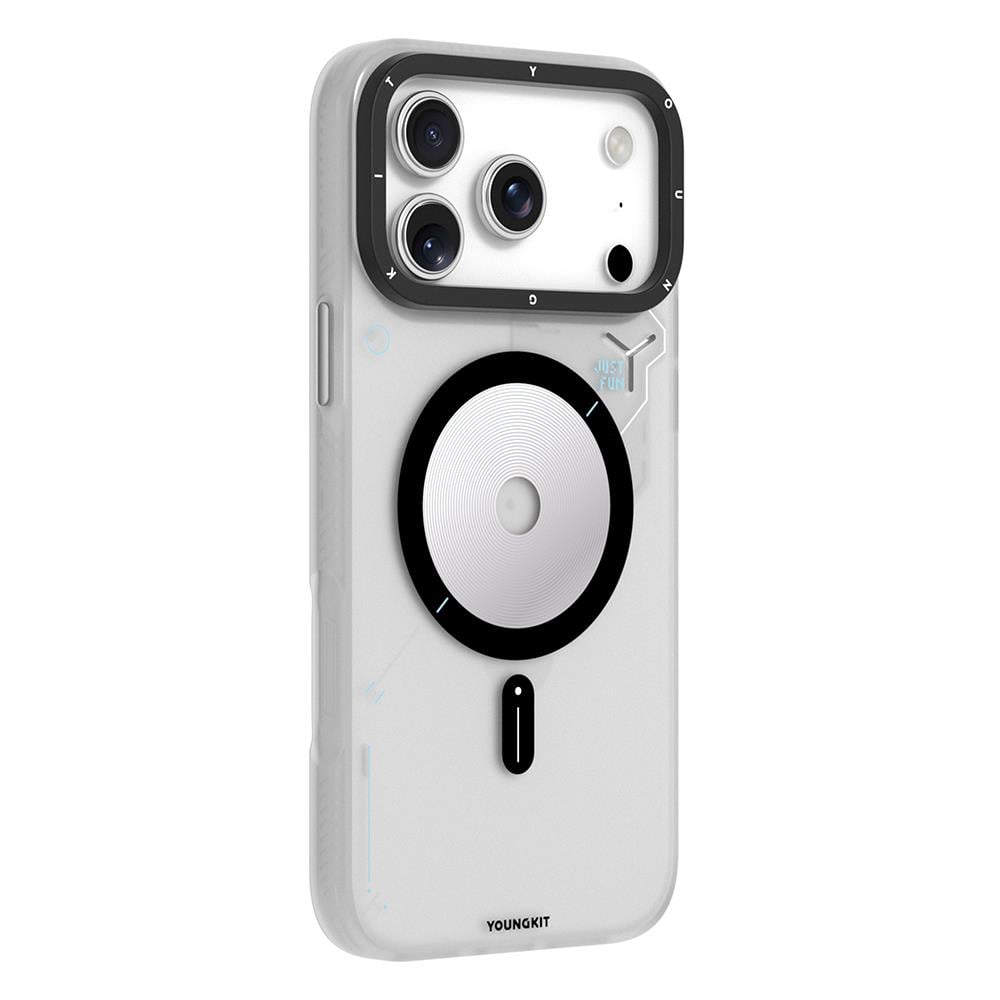 Apple iPhone 17 Pro Kılıf M-safe Şarj Özellikli Disk Desenli Youngkit Disc Battle Kapak