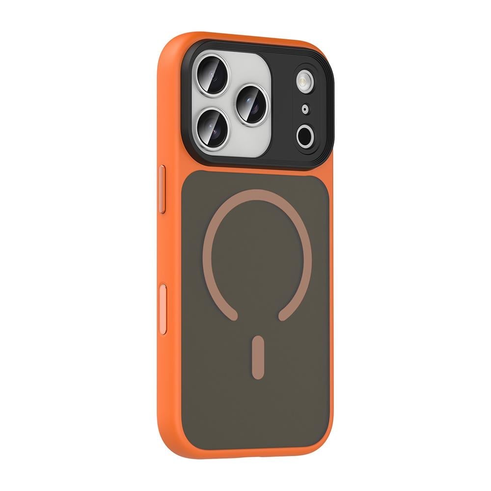 Apple iPhone 17 Pro Kılıf Mat Arka Yüzey Wireless Şarj Özellikli Zore Flet M-safe Kapak