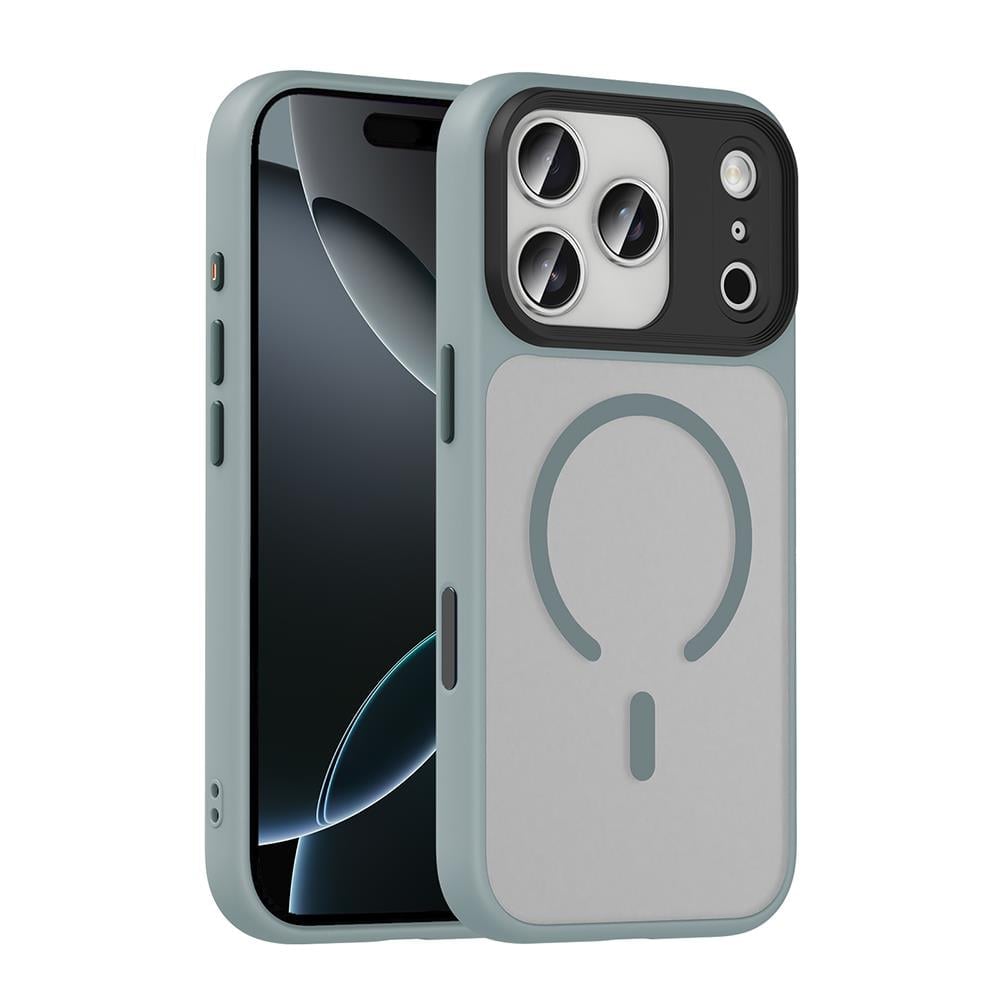 Apple iPhone 17 Pro Kılıf Mat Arka Yüzey Wireless Şarj Özellikli Zore Flet M-safe Kapak