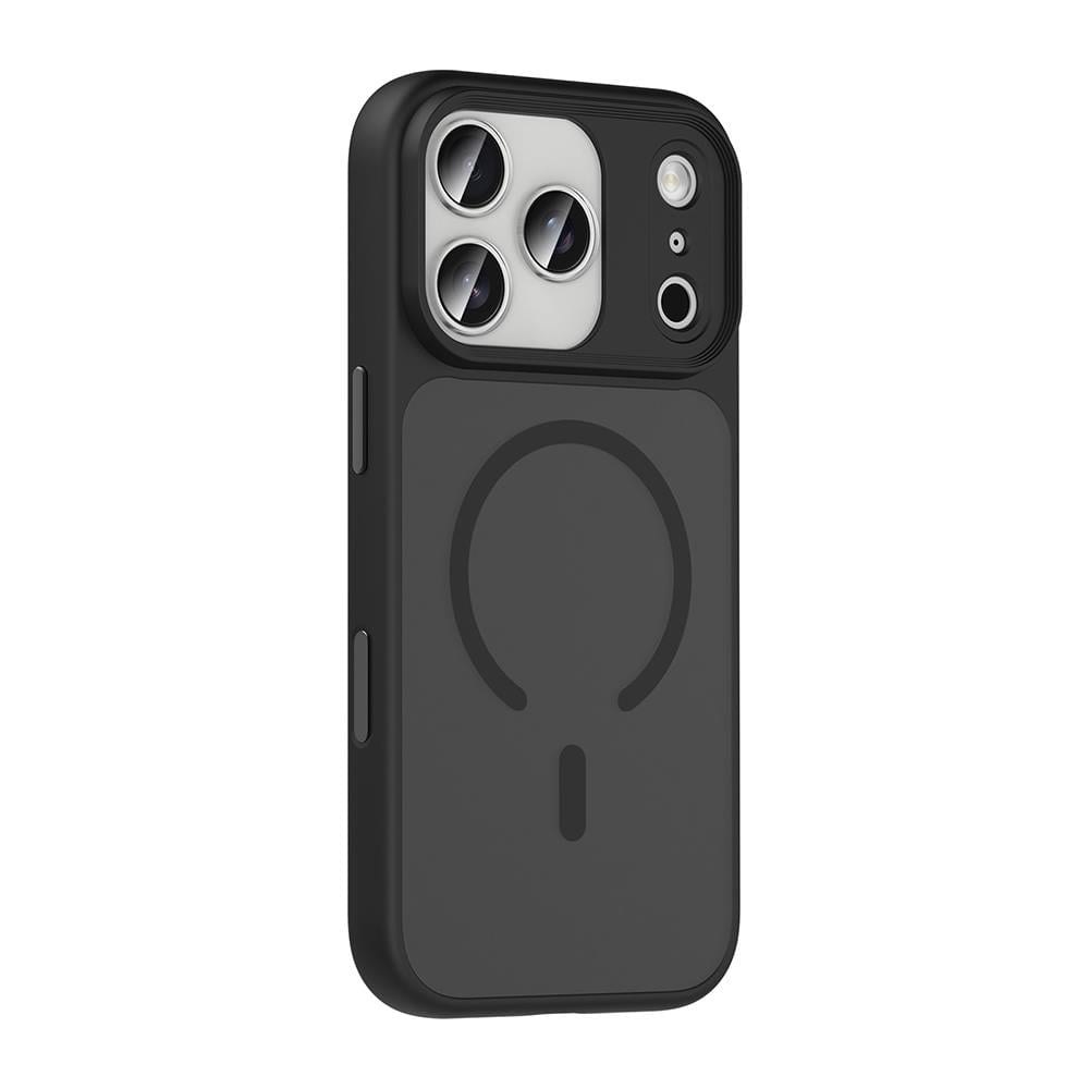 Apple iPhone 17 Pro Kılıf Mat Arka Yüzey Wireless Şarj Özellikli Zore Flet M-safe Kapak