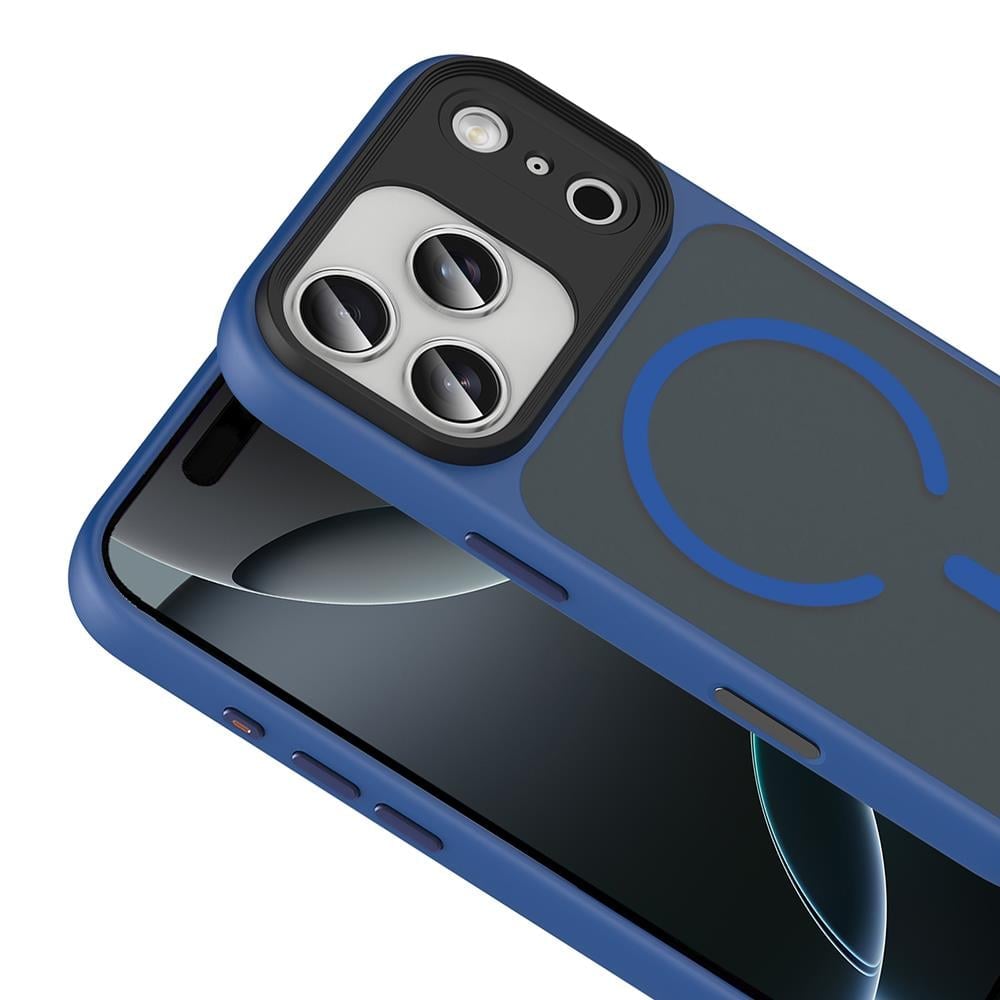 Apple iPhone 17 Pro Kılıf Mat Arka Yüzey Wireless Şarj Özellikli Zore Flet M-safe Kapak