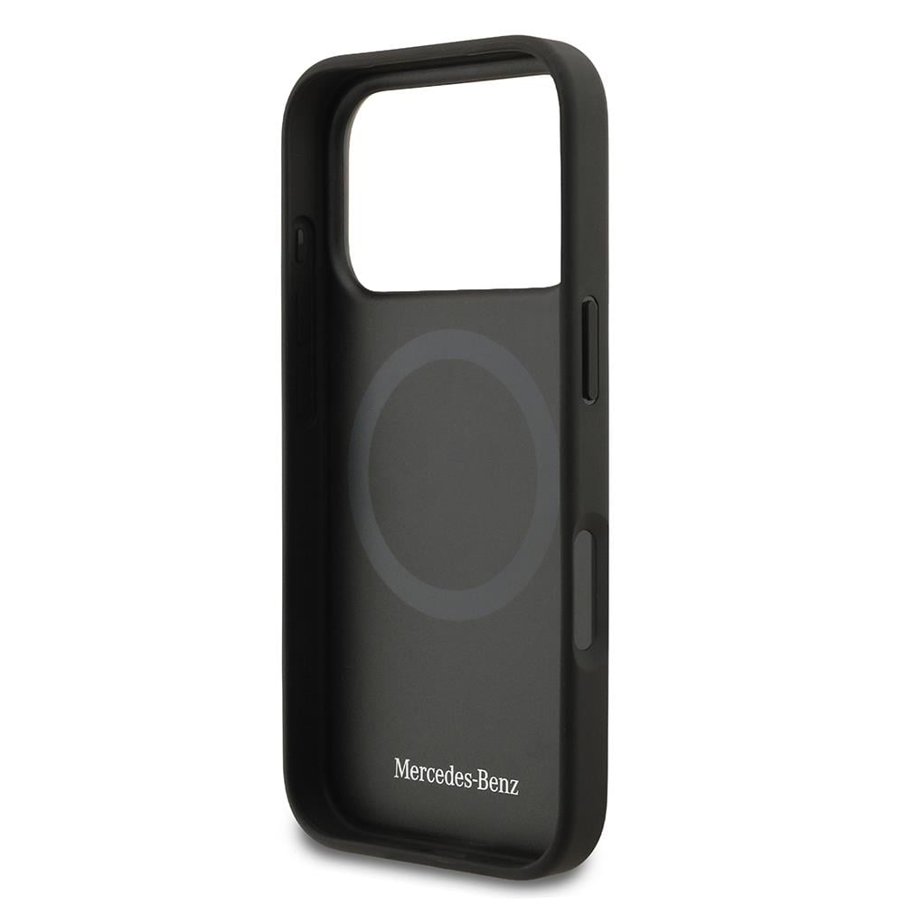 Apple iPhone 17 Pro Kılıf Mercedes Benz Orjinal Lisanslı M-safe Şarj Özellikli Hakiki Deri Nostaljik Yıldız Dizayn Kapak