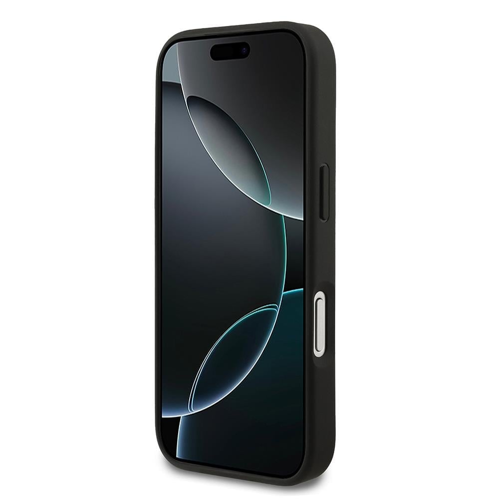 Apple iPhone 17 Pro Kılıf Mercedes Benz Orjinal Lisanslı M-safe Şarj Özellikli Şeritli Yıldız Desenli Metal Logolu Deri Kapak
