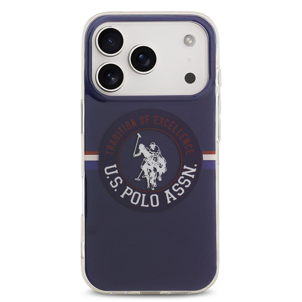 Apple iPhone 17 Pro Kılıf U.S. Polo Assn. Orjinal Lisanslı M-safe Şarj Özellikli IML Stripe Logolu Kapak