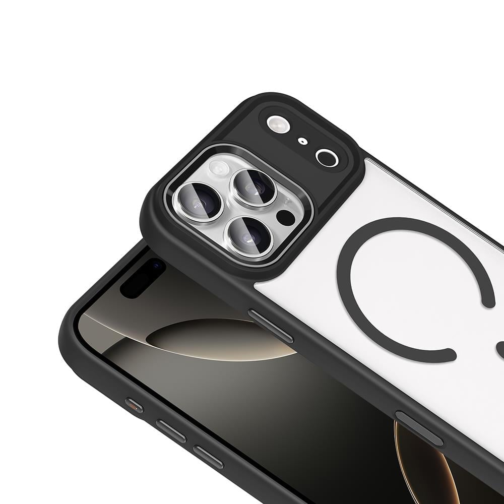 Apple iPhone 17 Pro Kılıf Wireless Şarj Özellikli Zore Krom M-safe Silikon Kapak