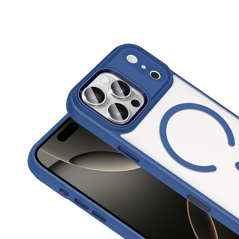 Apple iPhone 17 Pro Kılıf Wireless Şarj Özellikli Zore Krom M-safe Silikon Kapak