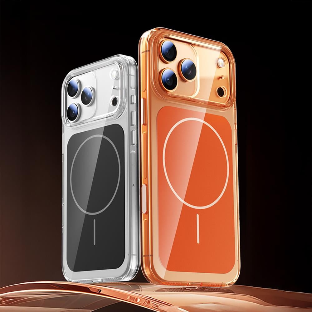 Apple iPhone 17 Pro Kılıf Zore M-safe Şarj Özellikli Şeffaf Kamera Kontrol Butonlu Lugano Kapak