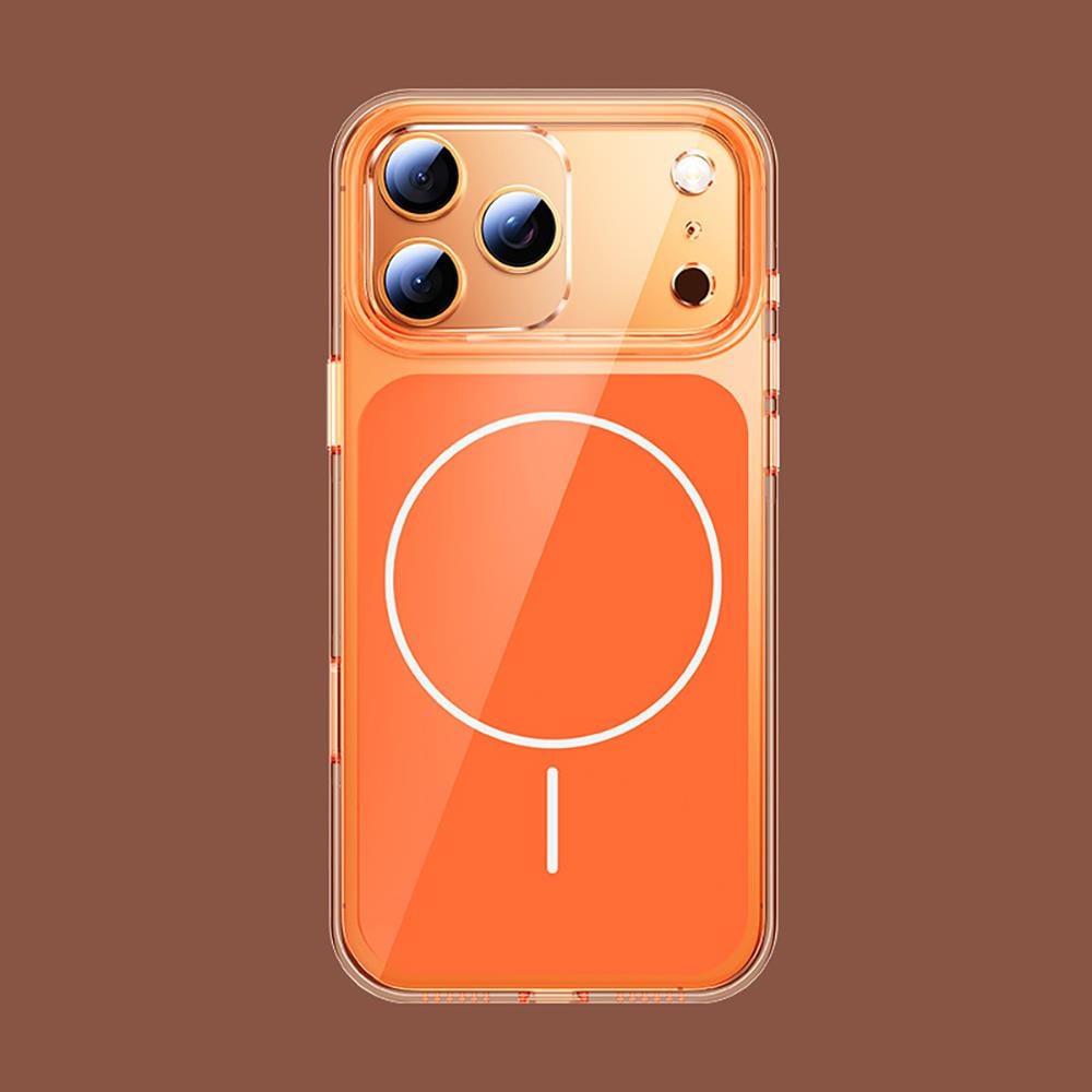 Apple iPhone 17 Pro Kılıf Zore M-safe Şarj Özellikli Şeffaf Kamera Kontrol Butonlu Lugano Kapak