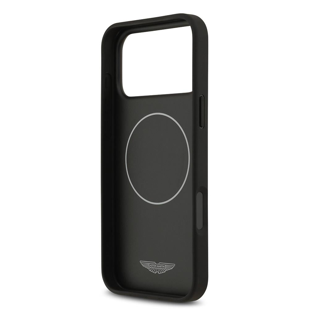 Apple iPhone 17 Pro Max Kılıf Aston Martin Orjinal Lisanslı M-safe Şarj Özellikli Karbon Fiber Kevlar Kapak