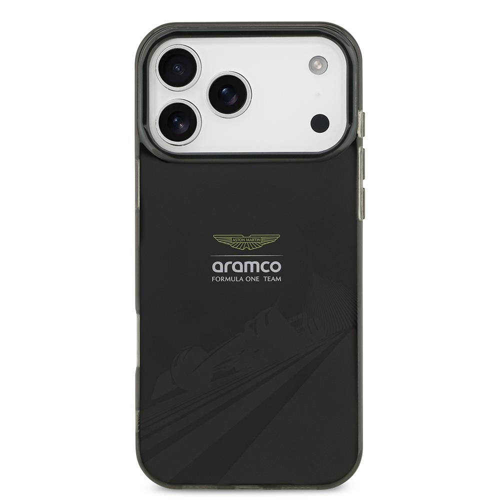 Apple iPhone 17 Pro Max Kılıf Aston Martin Orjinal Lisanslı M-safe Şarj Özellikli IML Baskı Logolu Formula Tasarımlı Kapak