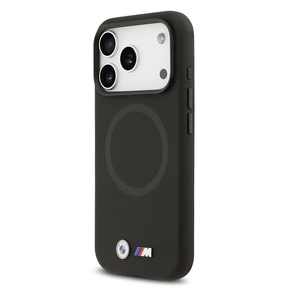 Apple iPhone 17 Pro Max Kılıf BMW Orjinal Lisanslı M-safe Şarj Özellikli Metal Logolu Delikli M Dizayn Deri Kapak