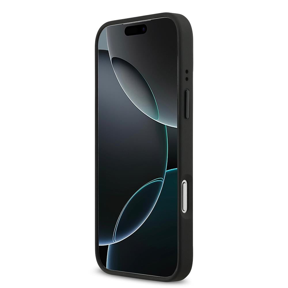 Apple iPhone 17 Pro Max Kılıf BMW Orjinal Lisanslı M-safe Şarj Özellikli M Logolu Üç Şeritli Delikli Deri Kapak