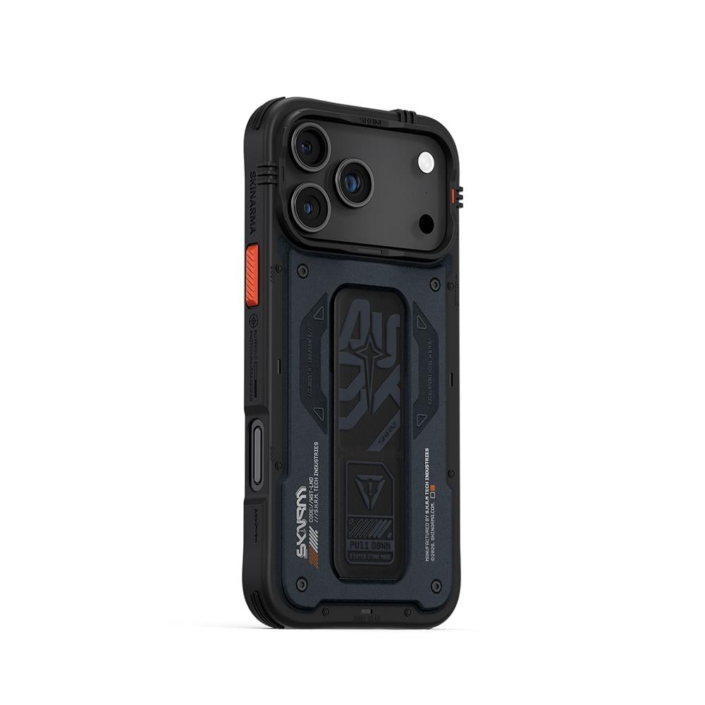 Apple iPhone 17 Pro Max Kılıf Desenli Airbag Tasarımlı Standlı Skinarma Aegis Kapak