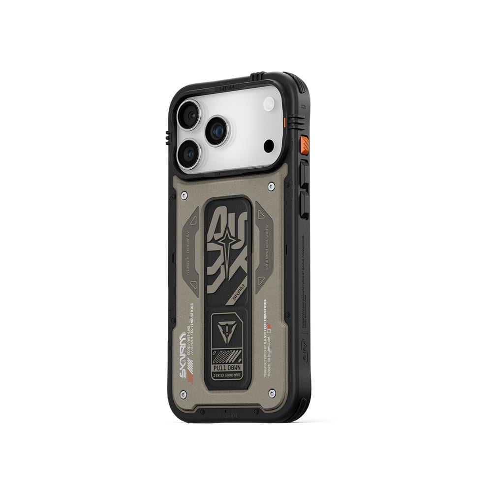 Apple iPhone 17 Pro Max Kılıf Desenli Airbag Tasarımlı Standlı Skinarma Aegis Kapak
