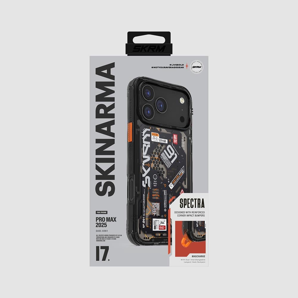 Apple iPhone 17 Pro Max Kılıf Desenli Airbag Tasarımlı Skinarma Spectra Kapak