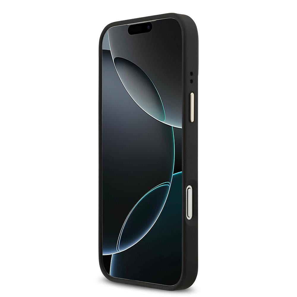 Apple iPhone 17 Pro Max Kılıf Guess Orjinal Lisanslı M-safe Şarj Özellikli Gold Metal Kamera Çerçeveli Taşlı 4G Logolu Kapak