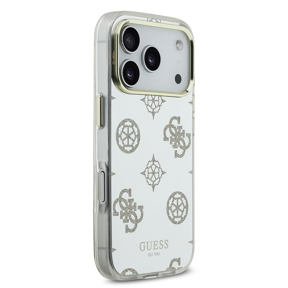 Apple iPhone 17 Pro Max Kılıf Guess Orjinal Lisanslı Metal Kamera Çerçeveli Simli Aynalı Kapak