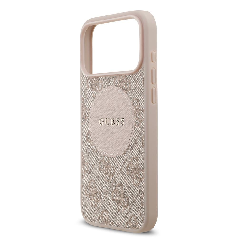 Apple iPhone 17 Pro Max Kılıf Guess Orjinal Lisanslı M-safe Şarj Özellikli Yazı Logolu Circle Classic Kapak