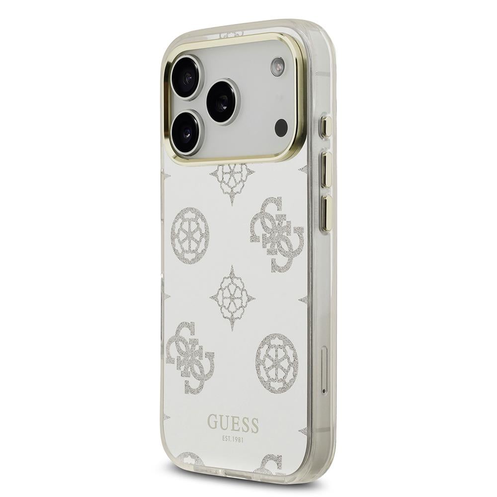 Apple iPhone 17 Pro Max Kılıf Guess Orjinal Lisanslı Metal Kamera Çerçeveli Simli Aynalı Kapak