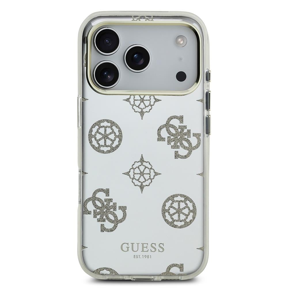 Apple iPhone 17 Pro Max Kılıf Guess Orjinal Lisanslı Metal Kamera Çerçeveli Simli Aynalı Kapak