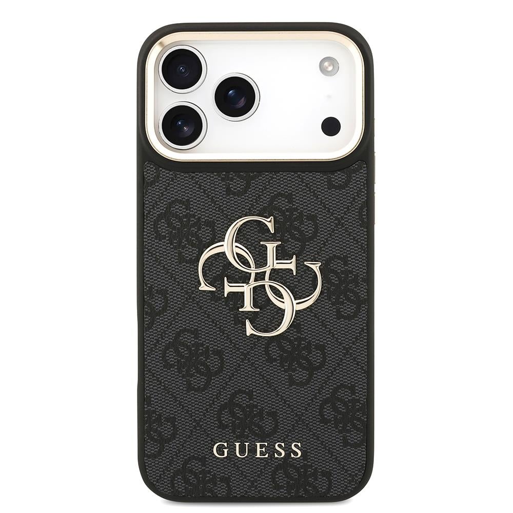 Apple iPhone 17 Pro Max Kılıf Guess Orjinal Lisanslı 4G Büyük Metal Logolu Kalın Askılı Kapak