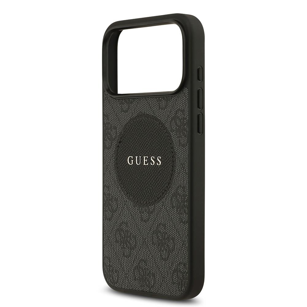 Apple iPhone 17 Pro Max Kılıf Guess Orjinal Lisanslı M-safe Şarj Özellikli Yazı Logolu Circle Classic Kapak
