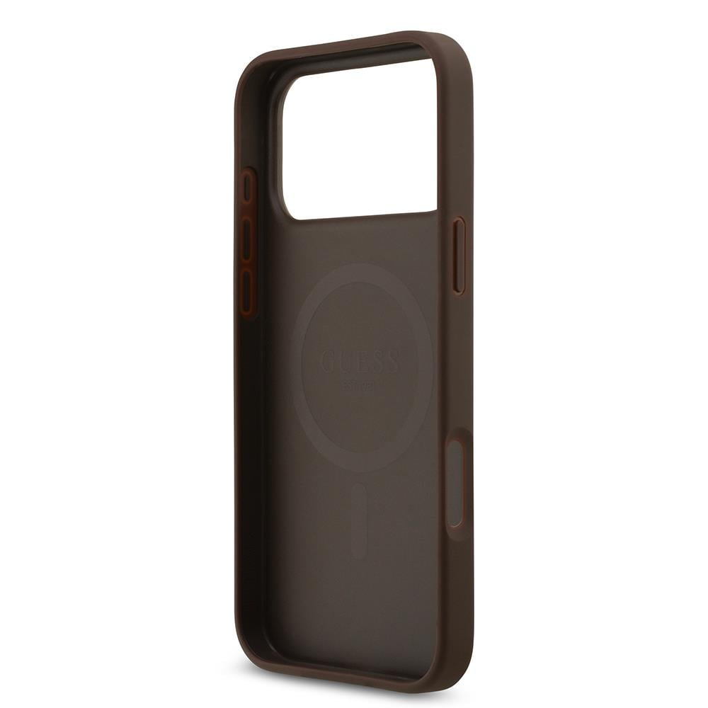 Apple iPhone 17 Pro Max Kılıf Guess Orjinal Lisanslı M-safe Şarj Özellikli Yazı Logolu Circle Classic Kapak