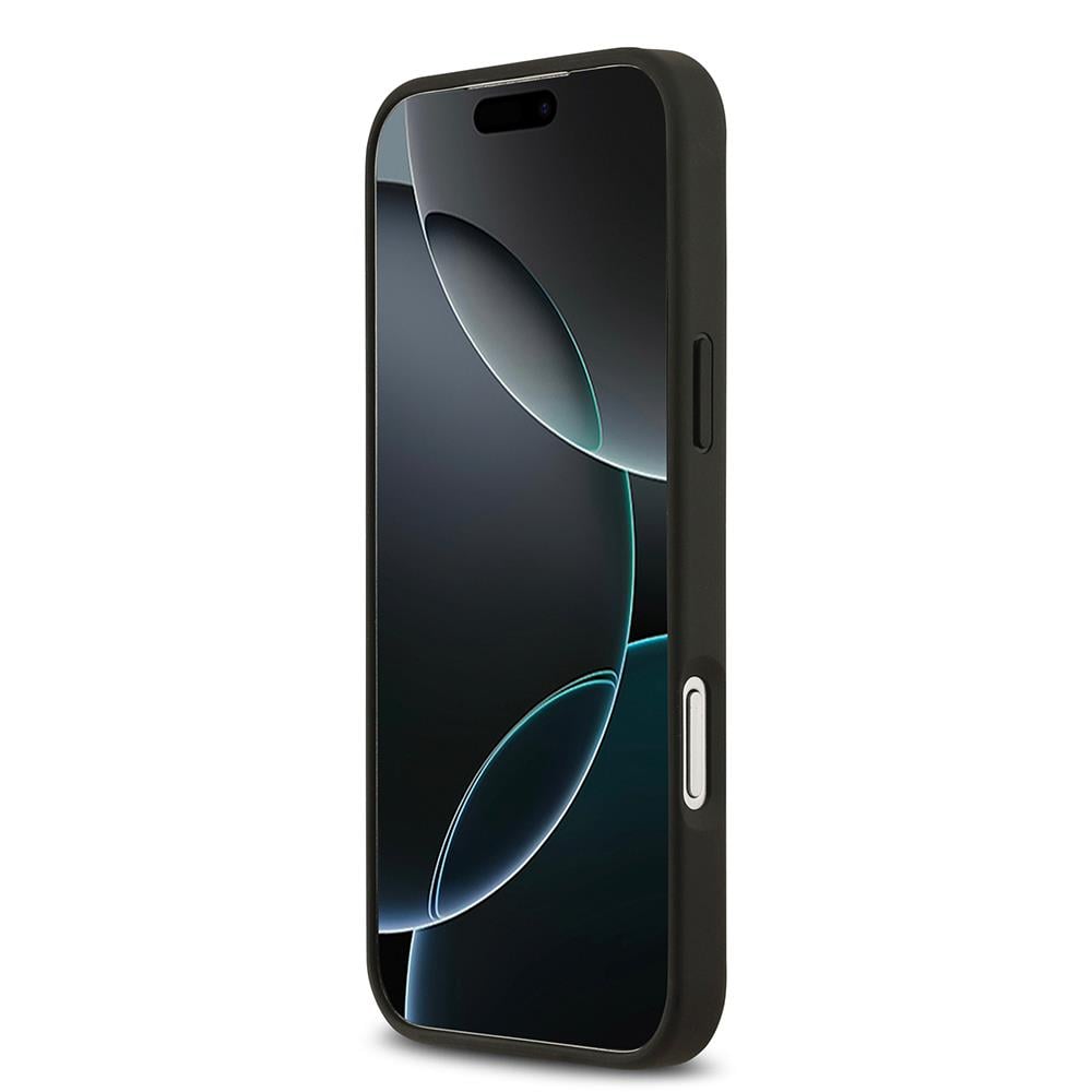 Apple iPhone 17 Pro Max Kılıf Guess Orjinal Lisanslı M-safe Şarj Özellikli Taneli Çiçek Tasarımlı Metal Yazı Logolu Kapak