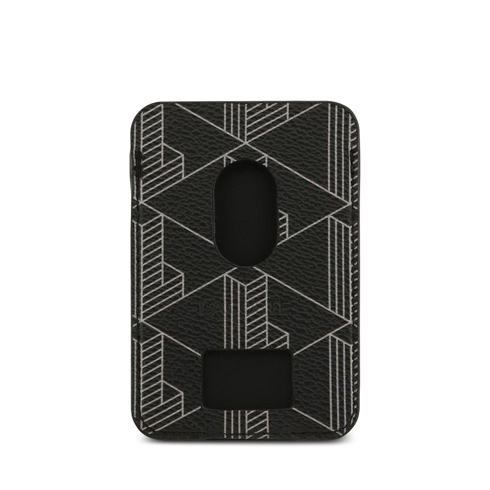 Apple iPhone 17 Pro Max Kılıf Lacoste Orjinal Lisanslı M-safe Şarj Özellikli PU Deri Tasarımlı Kartlıklı Karışık Monogram Desenli Kapak