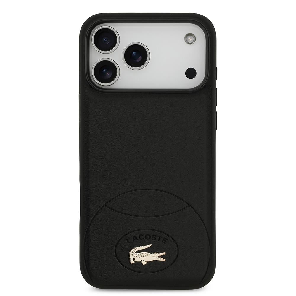 Apple iPhone 17 Pro Max Kılıf Lacoste Orjinal Lisanslı M-safe Şarj Özellikli PU Deri Tasarımlı Metal Logolu Kapak