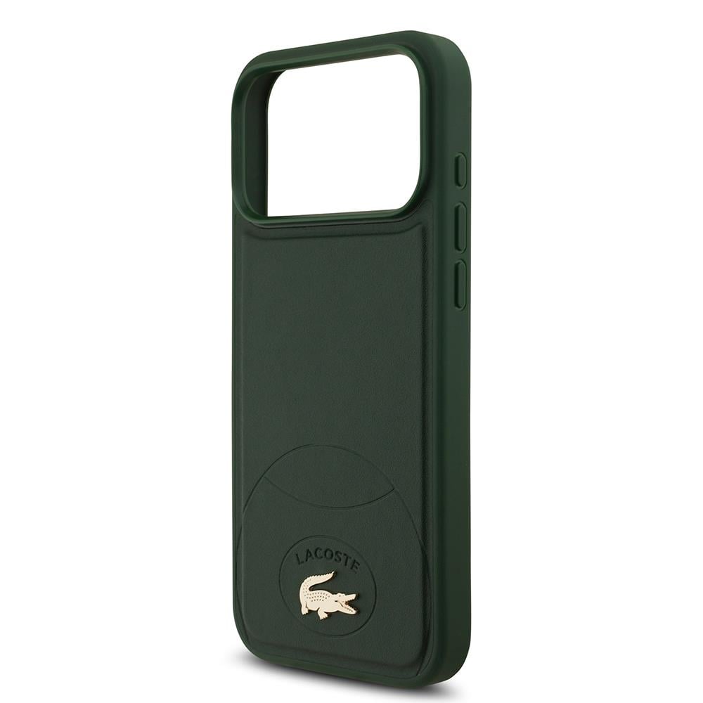 Apple iPhone 17 Pro Max Kılıf Lacoste Orjinal Lisanslı M-safe Şarj Özellikli PU Deri Tasarımlı Metal Logolu Kapak
